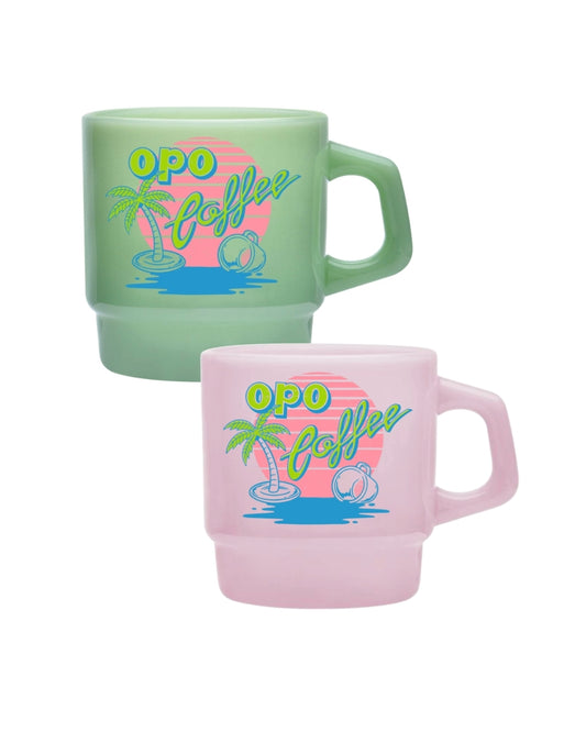 Summer Milk Glass Mug