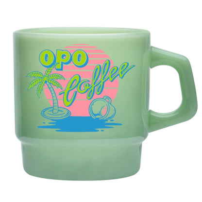 Summer Milk Glass Mug