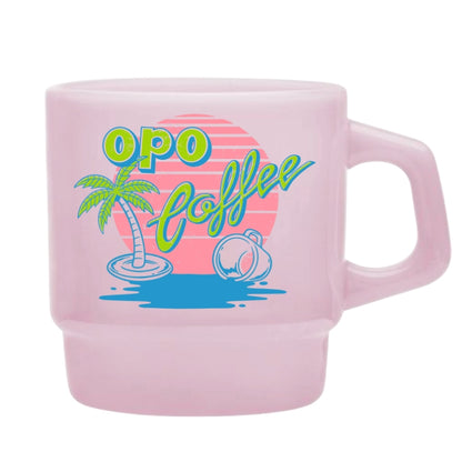 Summer Milk Glass Mug